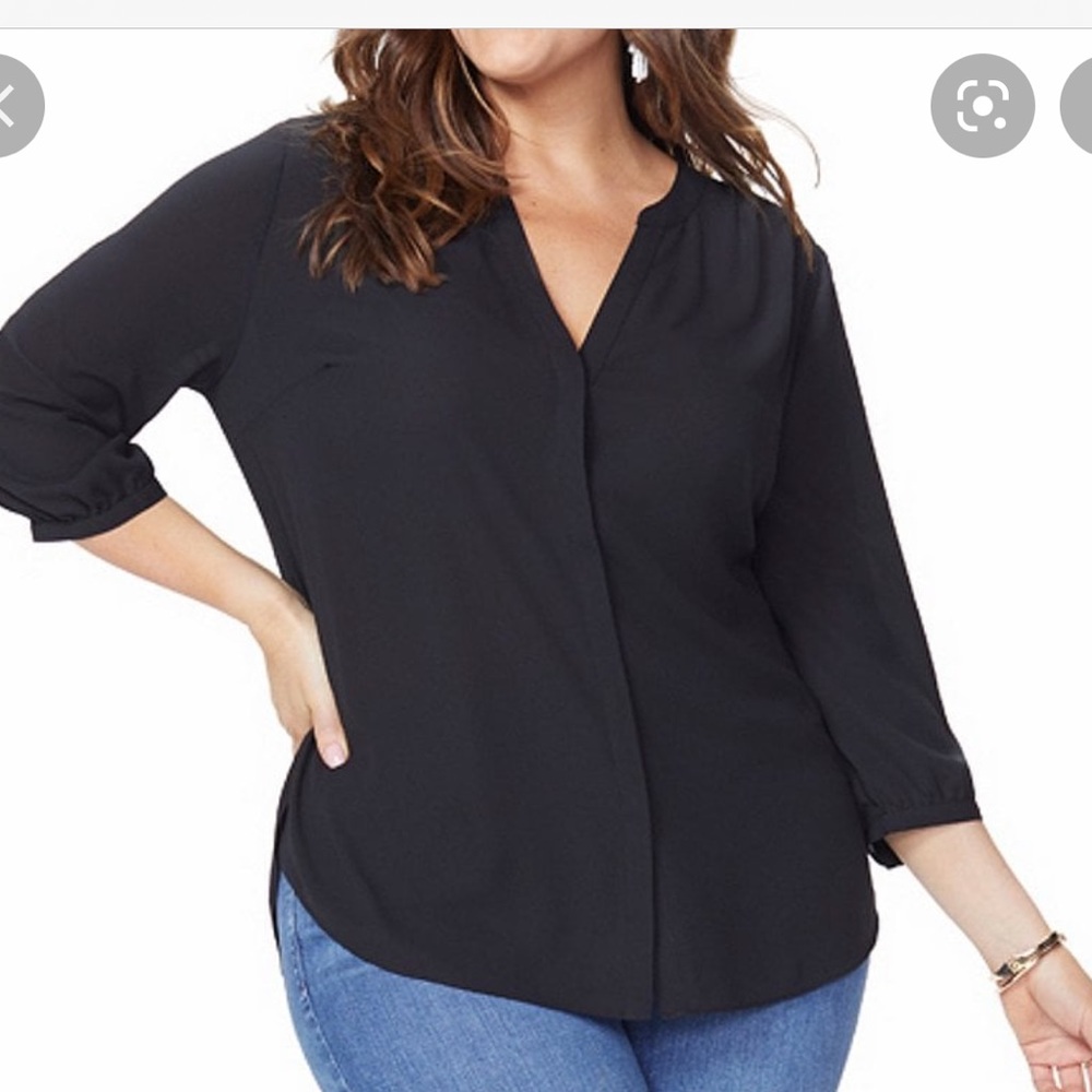 NYDJ pin tuck blouse